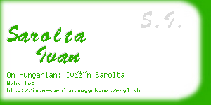 sarolta ivan business card